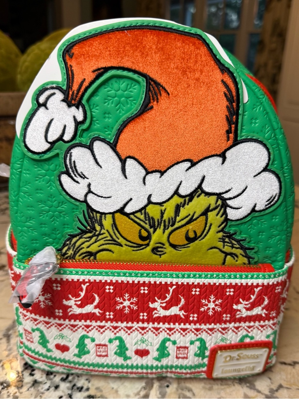 NWT How the Grinch Stole Christmas Grinch Christmas Sweater Mini-Backpack